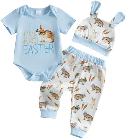 Easter 3-Piece Romper Pants Bundle for Baby