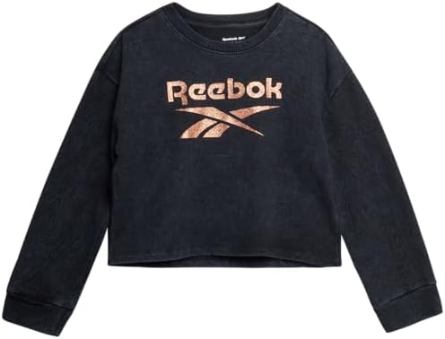 Reebok Girls Sweatsuit Set - 2 Piece Fleece Hoodie Jogger
