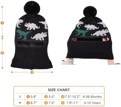 Winter Baby Knitted Hat Scarf for Kids