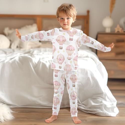 WIFIU Long Sleeve Pajama Set for Kids 18M-8Y
