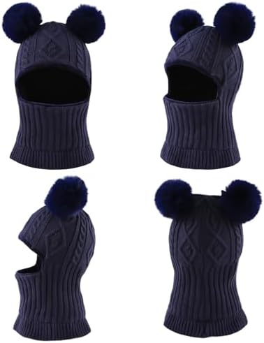 Winter Baby Knitted Hat with Pompom for Kids Boys Girls
