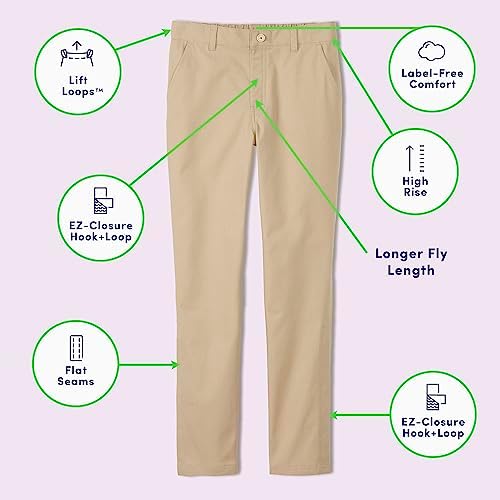 French Toast Girls Adaptive Straight Leg Stretch Twill Pant