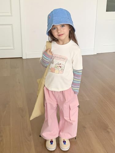 Biniduckling Age-Appropriate Panties for Girls and Toddlers Baggy Cargo Parachute Pants