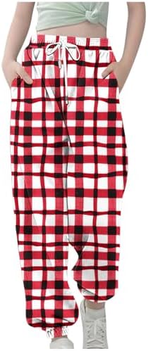 Teen Girls Plaid Joggers