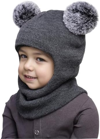 Ewaycom Polar Bear Winter Hat Set for Kids