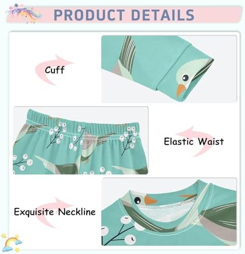 Adorable Long Sleeve Pajama Set for Kids Ages 18M-8Y