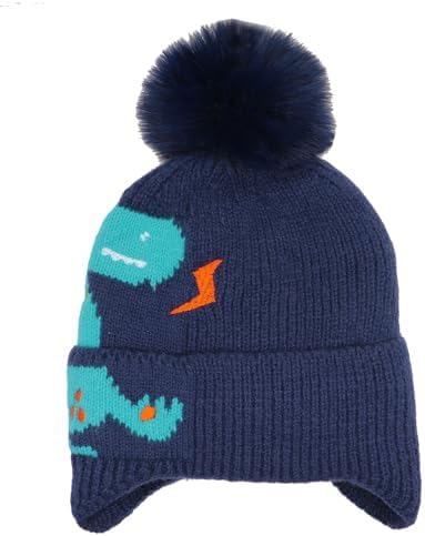 Dinosaur Winter Knit Hat for Kids Ages 2-7