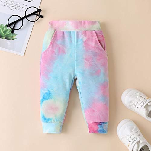 Newborn Baby Girls Tie-Dye Cotton Sweatshirt Pants Set - FallWinter Style