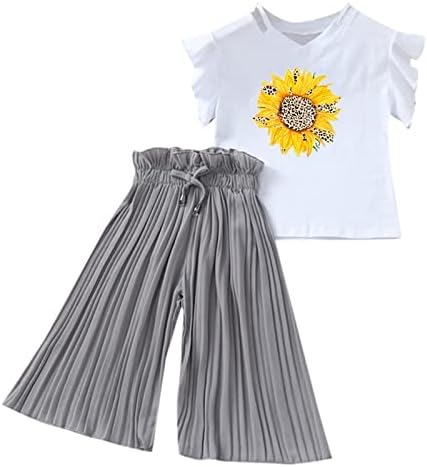AMIMOJY Toddler Girl Outfit - Summer Tween Set