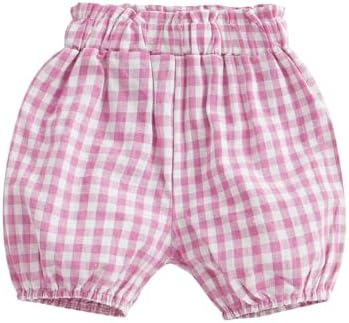 Emmababy Baby Girl Plaid Ruffle Shorts Bloomers Diaper Covers