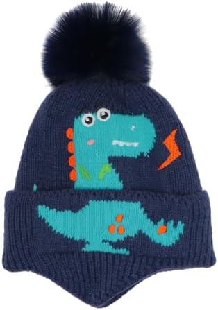 Dinosaur Winter Knit Hat for Kids Ages 2-7