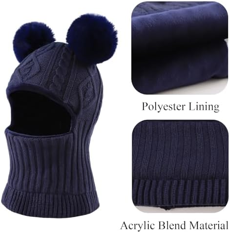Winter Baby Knitted Hat with Pompom for Kids Boys Girls