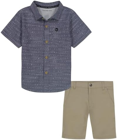 Calvin Klein Baby 2-Piece Woven Short Set