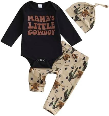 SAYOO Baby Boy Cowboy Outfit Newborn