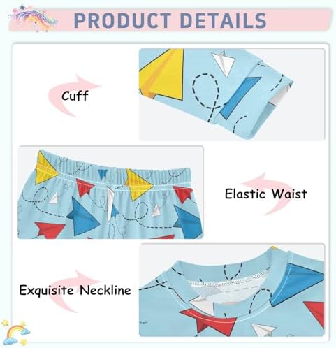 WIFIU 2-PJ Set for Kids Cotton Spandex Ages 18M-8Y