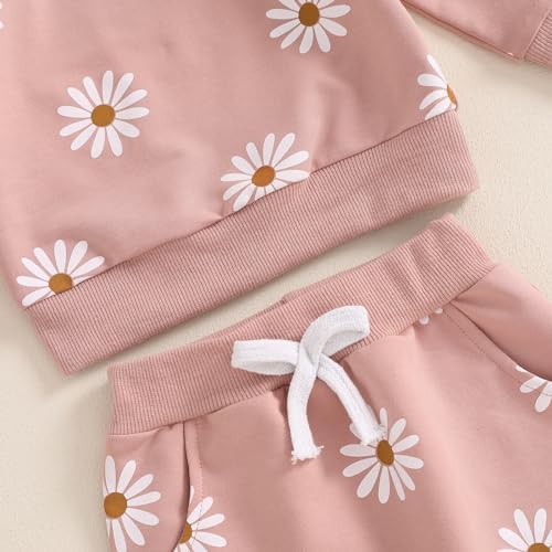 Mubineo Baby Girl Ruffle Sweater Pocket Pants Set