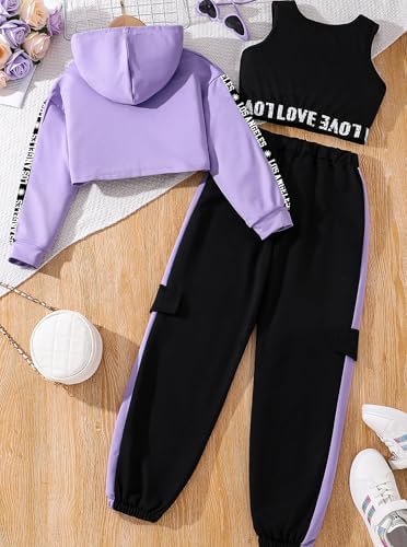 Hilinker Girls Graphic 3-Piece Workout Set