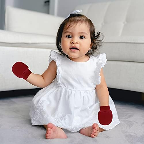 Newborn Baby Cotton Mittens Soft Breathable No Scratch Gloves for Infants