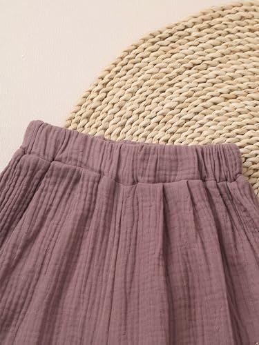 Kaerm Kids Boys Girls Casual Capri Pants Comfort Influencer