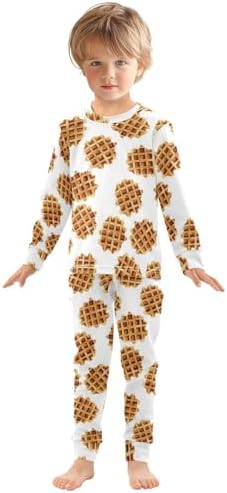 WIFIU Soft Cotton Pajama Set for Kids 18M-8Y