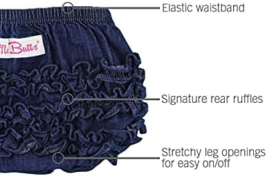 RuffleButts Baby Toddler Girls Ruffled Woven Bloomer - Perfect for Days Out