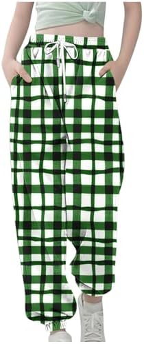 Generic Plaid Summer Joggers Pants for Teens