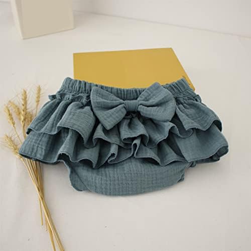 Newborn Ruffle Hem Diaper Cover Shorts for Baby Girls