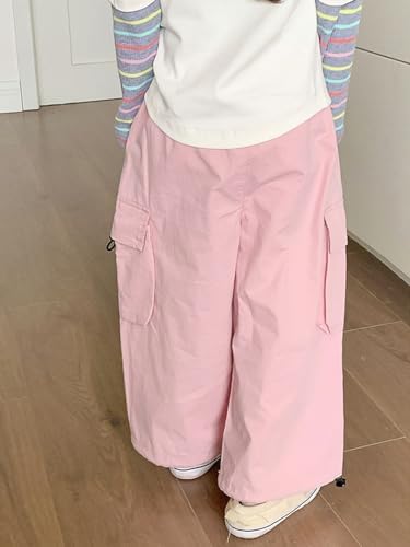 Biniduckling Age-Appropriate Panties for Girls and Toddlers Baggy Cargo Parachute Pants