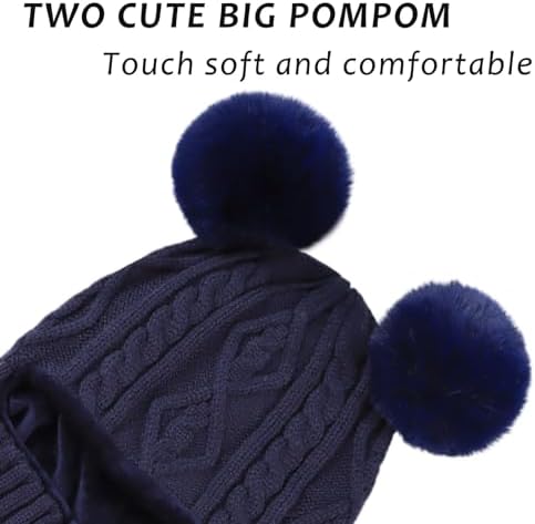 Winter Baby Knitted Hat with Pompom for Kids Boys Girls