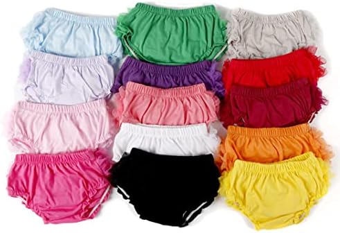 HDLEXD Baby Girls Ruffle Lace Bloomers Elastic Cotton Tutu Briefs