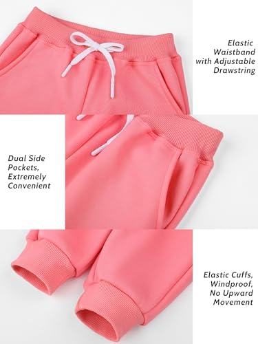 Resinta 3-Pack Fleece Sweatpants for Toddler Girls