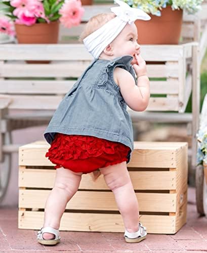 RuffleButts BabyToddler Girls Ruffled Woven Bloomers