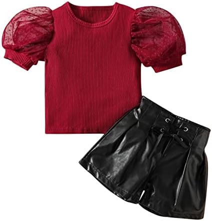 Fun Puff Sleeves Toddler Girls Outfit