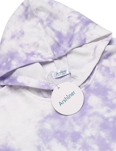 Arshiner Tie-Dye Pullover Sweatpants Set for Girls