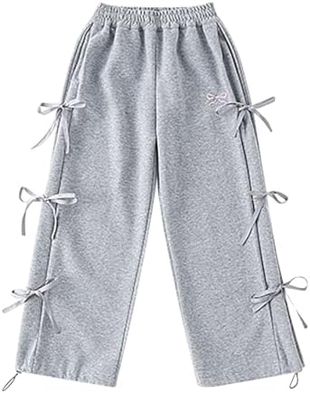 Trendy Wide Leg Sweatpants for Girls 4-14 Years