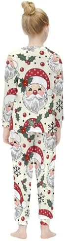 Girls Thermal Long Johns Christmas Set Santa Base Layer