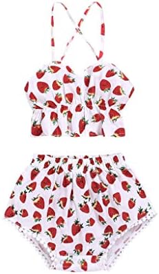 Strawberry Printed Toddler Girls Clothing Set