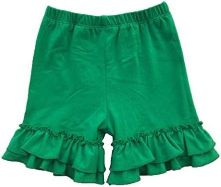 Coralup Solid Ruffle Cotton Shorts 0-8