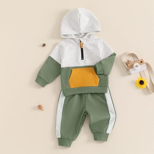 Infant Boys Cold-Hardy HOLLED Sweatshirt Pants Set