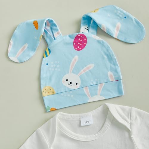 My First Easter bunny ROMPER PANTS HAT SET