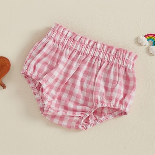 Newborn Plaid Cotton Bloomers Diaper Cover