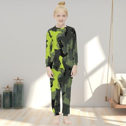 MEIKKO Girls Thermal Underwear Set Long Johns Lined Base Layer Top Bottom