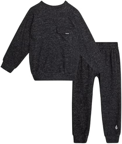 Volcom Boys Sweatsuit Set - Cozy Crewneck Pullover Sweatshirt and Jogger Pants
