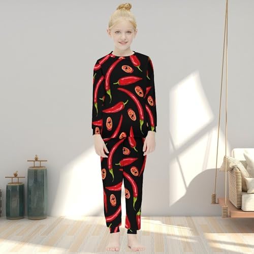 Girls Thermal Underwear Set Nutcracker Christmas Pattern Long Johns Lined Base Layer