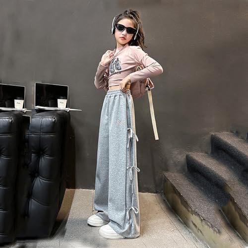 Trendy Wide Leg Sweatpants for Girls 4-14 Years
