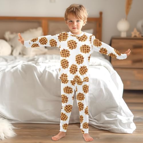 WIFIU Soft Cotton Pajama Set for Kids 18M-8Y