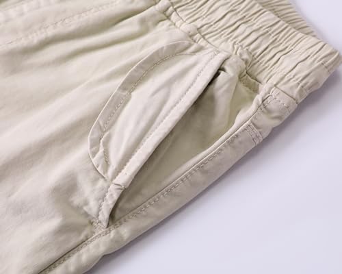 Stylish Cargo Pants for Kids Khaki Wide Leg