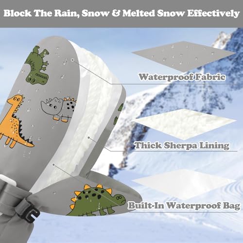 Thickened Waterproof Gloves for Babies - Stay Warm Comfortable