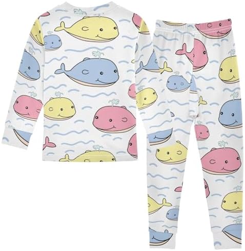 WIFIU Casual Pajama Sets for Kids Soft Cotton Sleepwear 18M-8Y