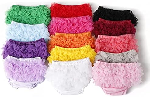 HDLEXD Baby Girls Ruffle Lace Bloomers Elastic Cotton Tutu Briefs
